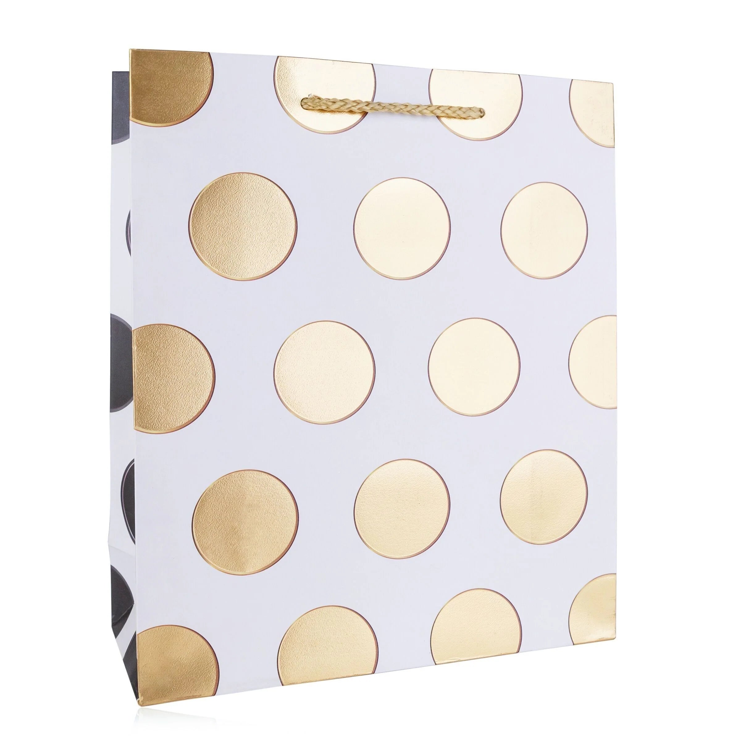 Sacs cadeau pois  23,5 x 19,5 x 8 cm