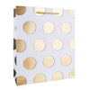 Sacs cadeau pois  23,5 x 19,5 x 8 cm